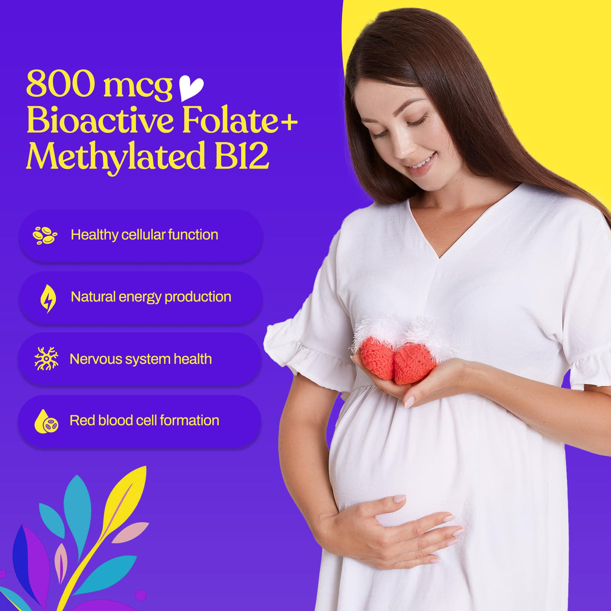 Mama's Select Methylated B12 + Methylfolate 59g vue arrière