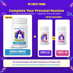 Mama's Select Probiotiques Prénataux 32g en gros plan