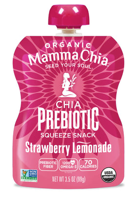 Mamma Chia Snack Prébiotique Squeeze Fraise Citronnade sachet arrière