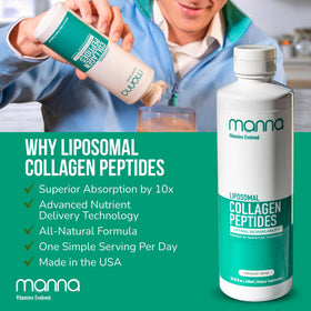 Manna Vitamins Evolved collagène liposomal 5000mg en utilisation