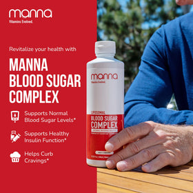 Manna Vitamins Evolved Complex Liposomal Glycémie 544g sur une table