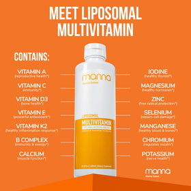 Manna Vitamins Evolved Multivitamine Liposomale 20 Vitamines avec capsules