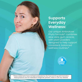 Mannatech Ambrotose AO® 60 Capsules ouvertes montrant les capsules