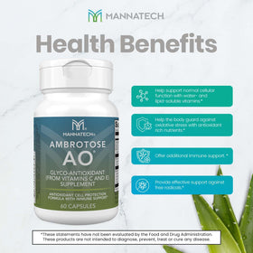 Mannatech Ambrotose AO® 60 Capsules sur une table