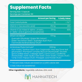 Mannatech Ambrotose AO® 60 Capsules vue arrière