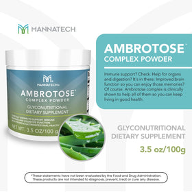 Mannatech Ambrotose® Complex étiquette avec informations nutritionnelles