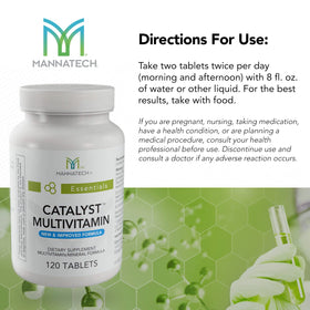 Mannatech Catalyst Multivitamin 120 comprimés - vue de côté