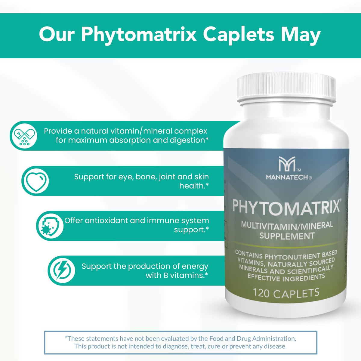 Mannatech PhytoMatrix® emballage et capsules sur fond blanc