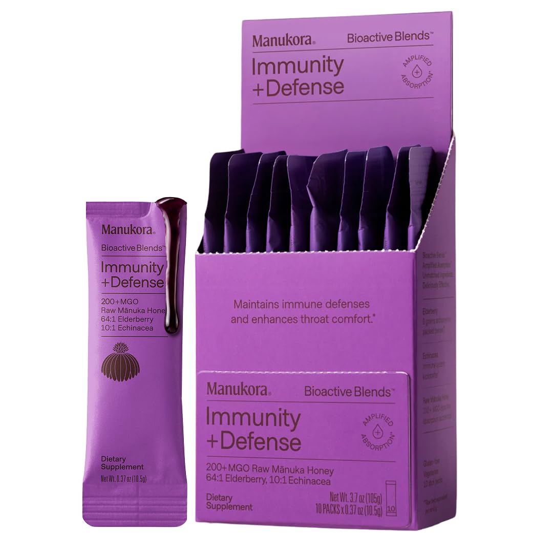 Manukora daily wellness + Defense Miel de Manuka 200 MGO 10ct vue avant