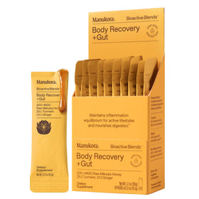 Manukora Miel de Manuka Brut 200 MGO avec Curcuma et Gingembre, sachets