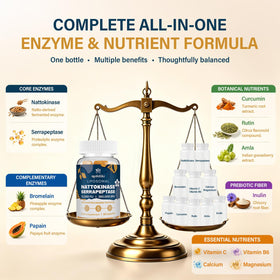 Marafiki Nattokinase 12 000 FU Liposomal capsules végétaliennes sur fond blanc
