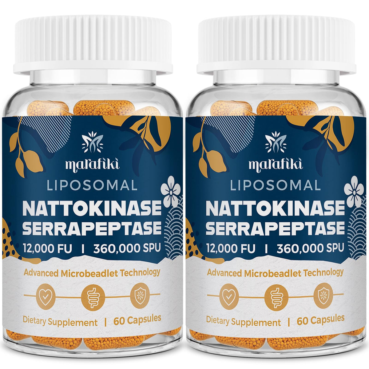 Marafiki Nattokinase 12 000 FU Liposomal vue avant du flacon