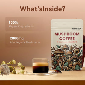 MARGXO Café aux Champignons 10 Extraits 180g ingrédients naturels
