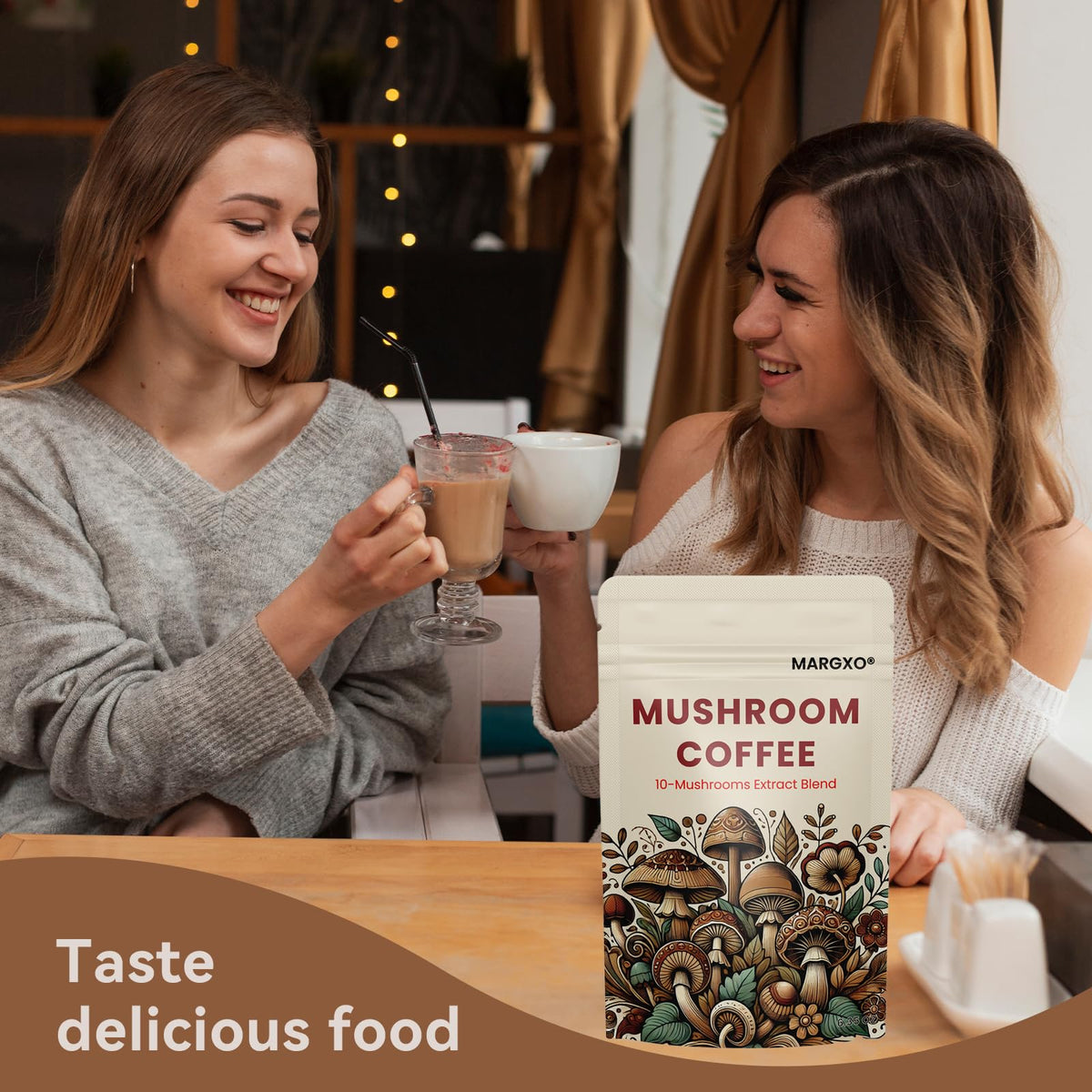 MARGXO Café aux Champignons 10 Extraits 180g poudre instantanée