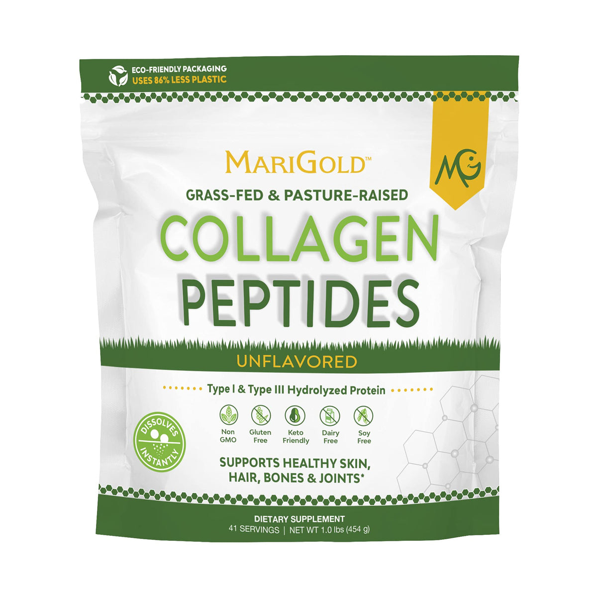 MariGold Poudre de Collagène Peptides 472g vue de face