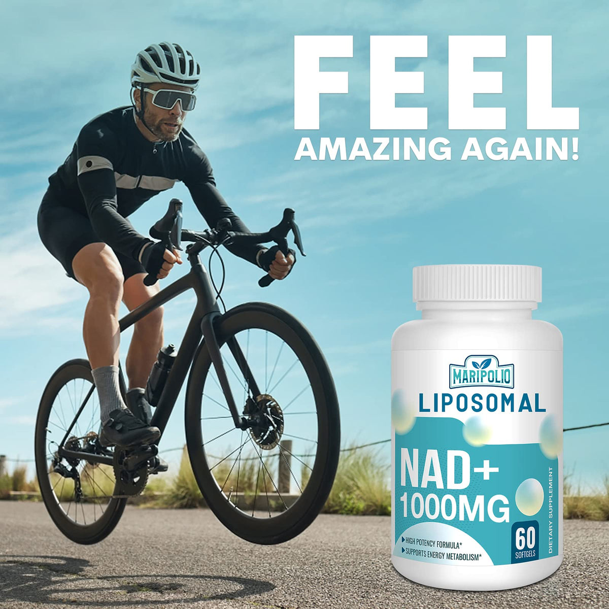 Maripolio NAD+ Liposomal 1000 mg dans une main