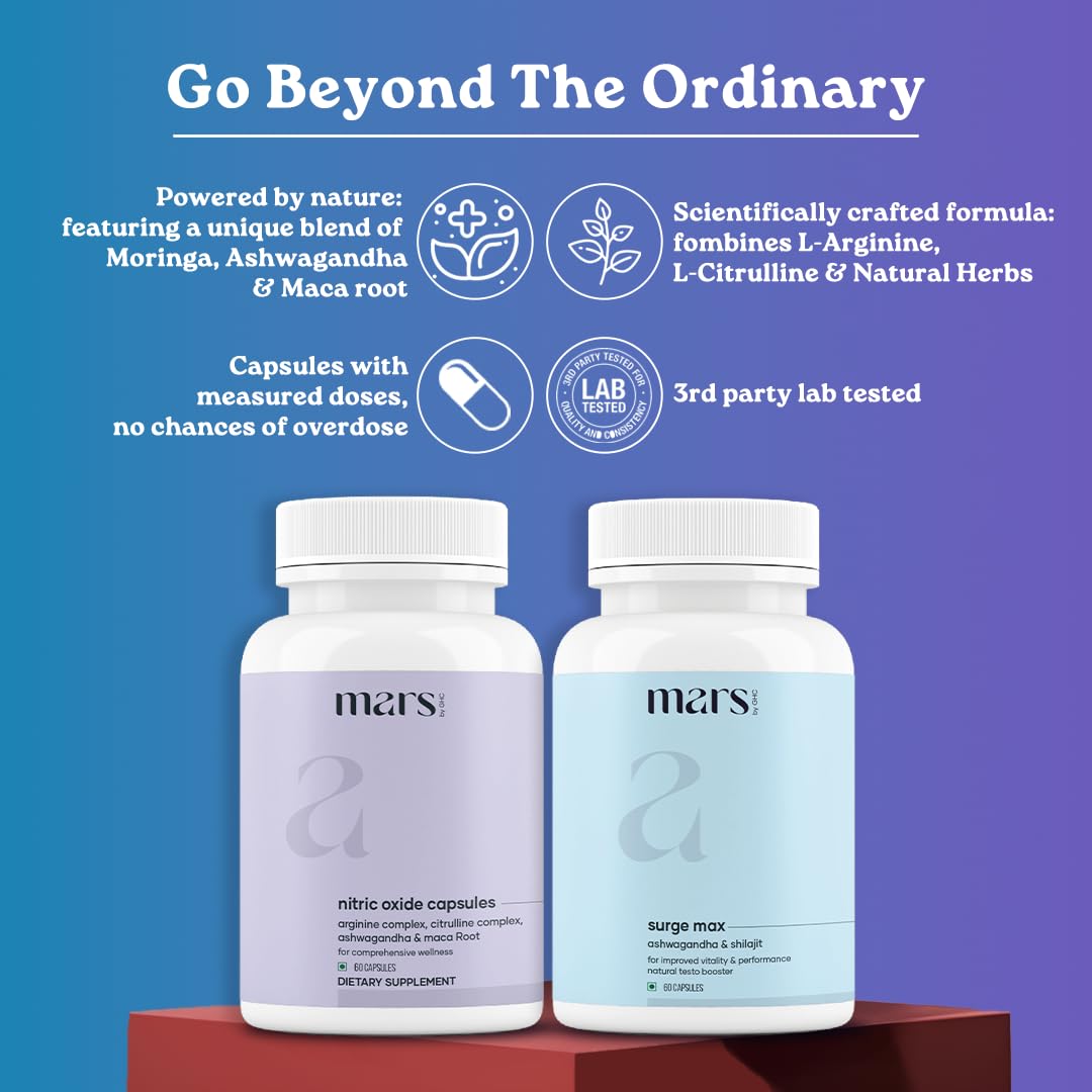 mars by GHC Growth Max Combo capsules in hand