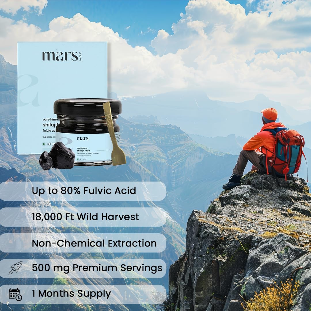 mars by GHC Résine de Shilajit Himalayen 15g avec cuillère