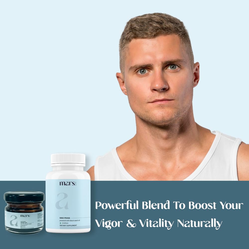 mars by GHC Vitality support Combo avec capsules et résine sur une table
