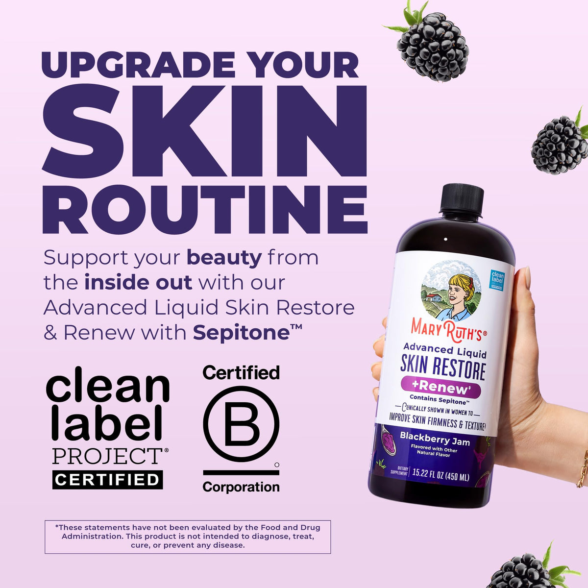 MARYRUTH'S Advanced Liquid Skin Restore 15,22oz étiquette détaillée
