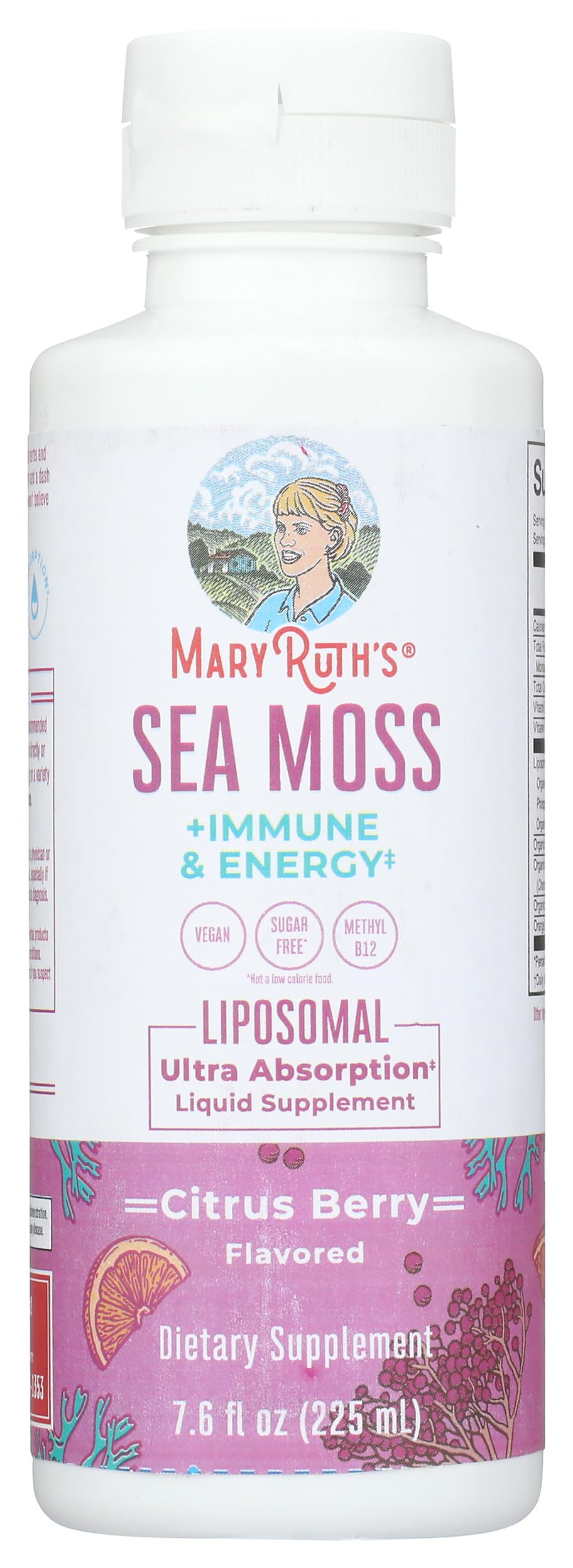 MARYRUTH'S Complément Alimentaire à la Mousse de Mer 140mg dans un verre