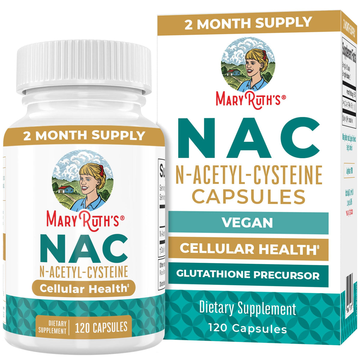 MARYRUTH'S Complément NAC N-Acetyl Cystéine 1000mg, vue de face