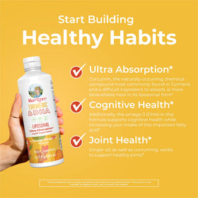 MARYRUTH'S Curcuma & DHA Liposomal 520mg côté gauche