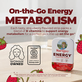 MARYRUTH'S Energy Dissolving Strips contenu fraise en gros plan