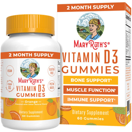 MARYRUTH'S Gummies de Vitamine D3 Vegan 60 Servings vue de face