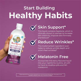 MARYRUTH'S Multimineral Liquide Nuit 30 Portions, bouteille ouverte avec liquide