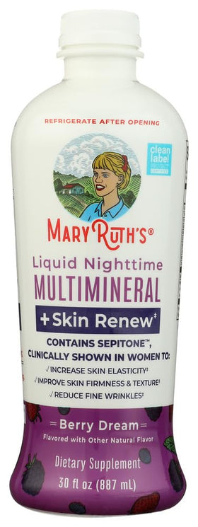 MARYRUTH'S Multimineral Liquide Nuit 30 Portions, bouteille sur fond neutre