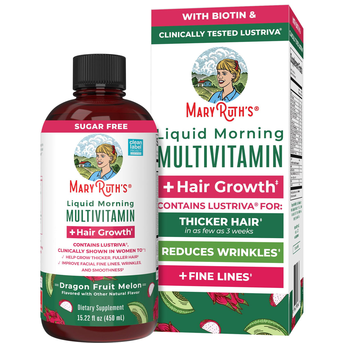 MARYRUTH'S Multivitamine Liquide 540g vue avant avec étiquette