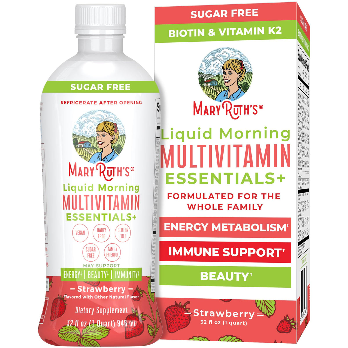 MARYRUTH'S Multivitamine Liquide Matinal 32oz saveur Fruits Punch