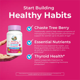 MARYRUTH'S Multivitamines Femmes 40+ Gummies, informations nutritionnelles sur l'emballage