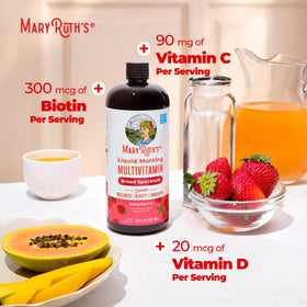 MARYRUTH'S Multivitamines Liquides Framboise 32 Servings - ingrédients listés