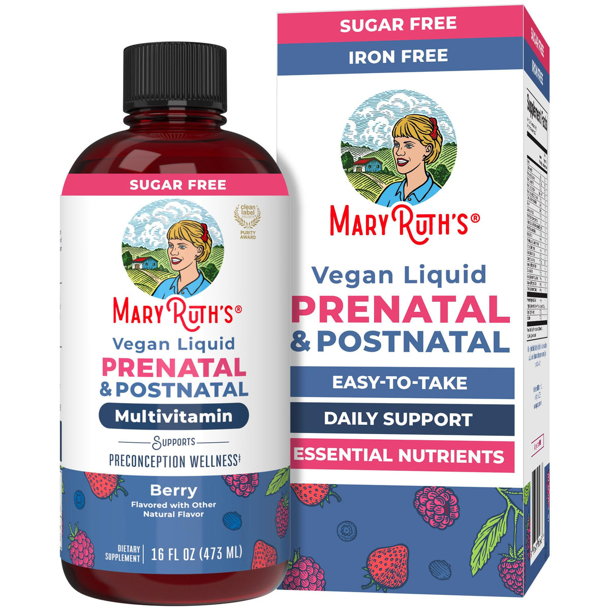 MARYRUTH'S Multivitamines Liquides Prénatales 16 oz vue de face