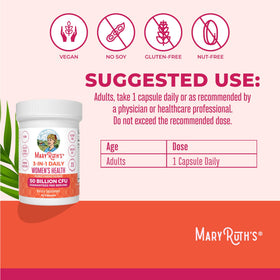 MARYRUTH'S Probiotiques 3-en-1 capsules avec étiquette