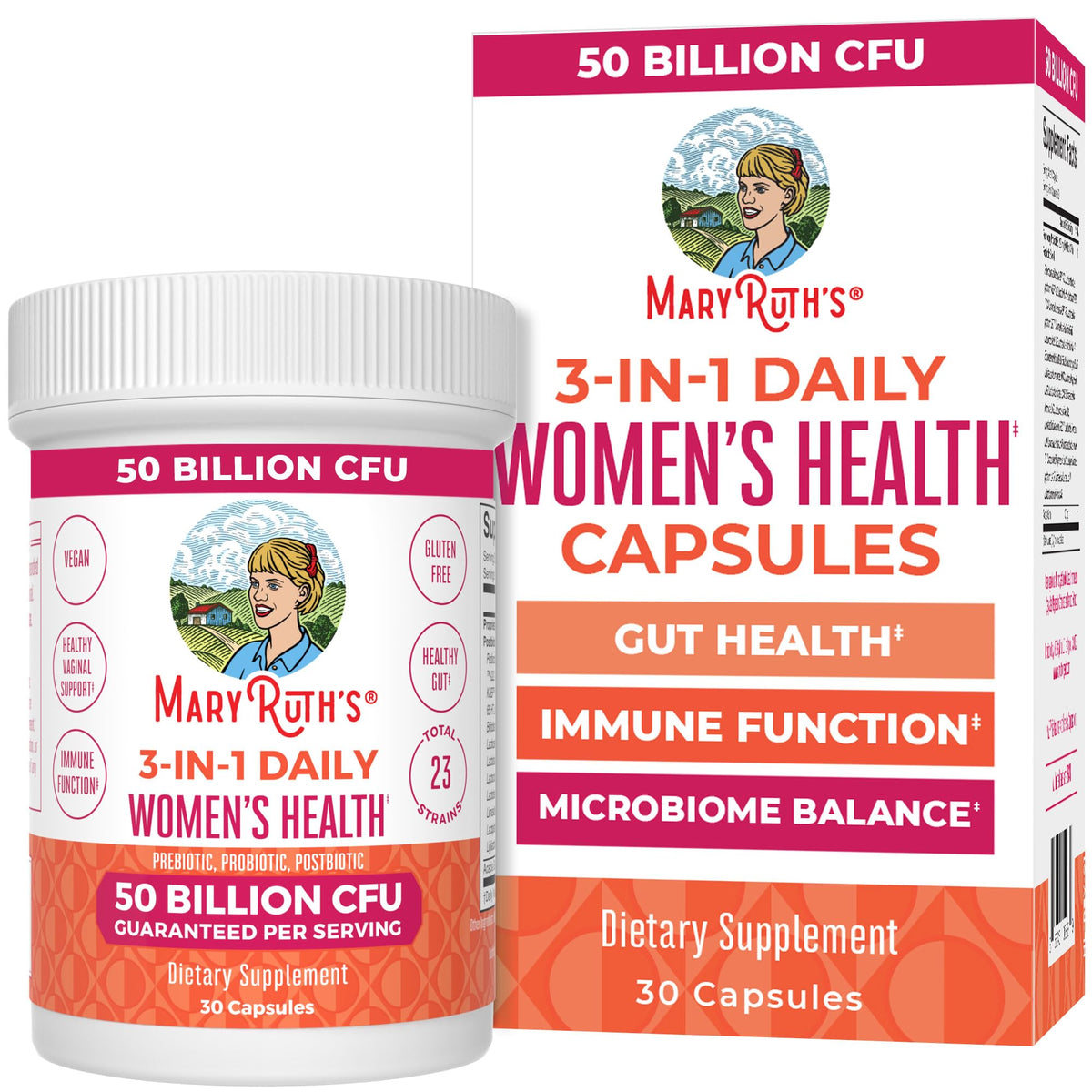 MARYRUTH'S Probiotiques 3-en-1 capsules vue avant