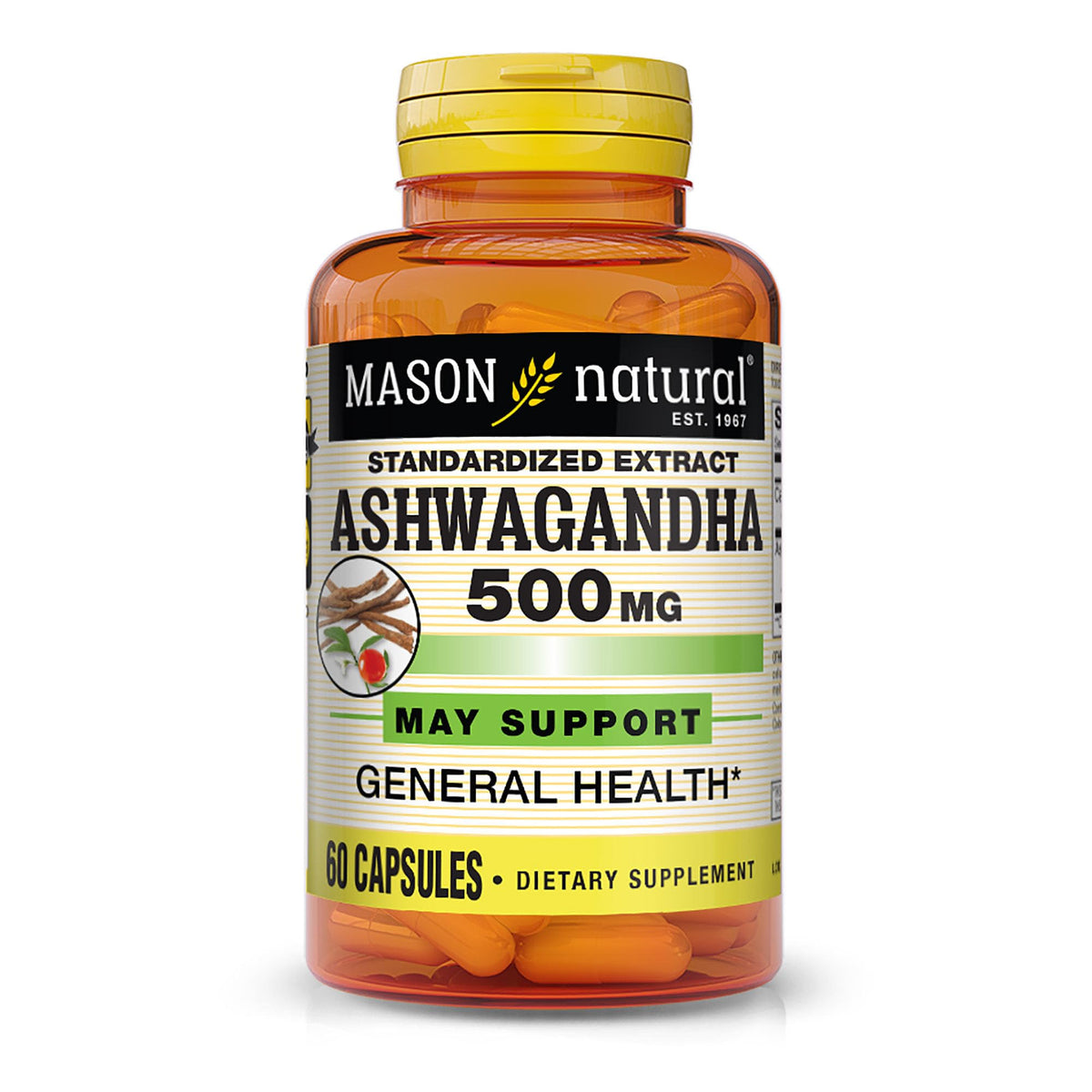 MASON NATURAL Ashwagandha 500 mg boîte vue de face