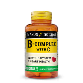 MASON NATURAL B-Complex 100 capsules, vue avant du flacon