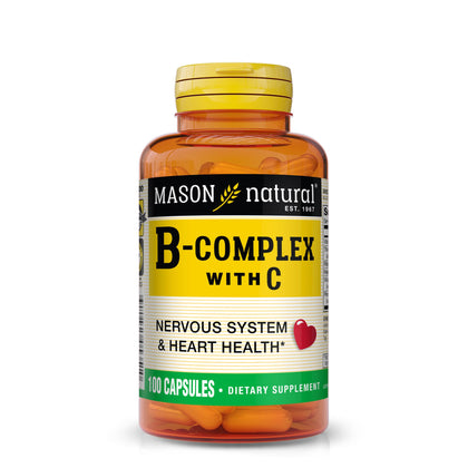 MASON NATURAL B-Complex 100 capsules, vue avant du flacon