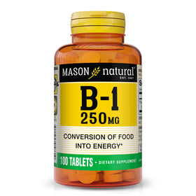 MASON NATURAL B1 Thiamine 250 mg comprimés en bouteille vue de face