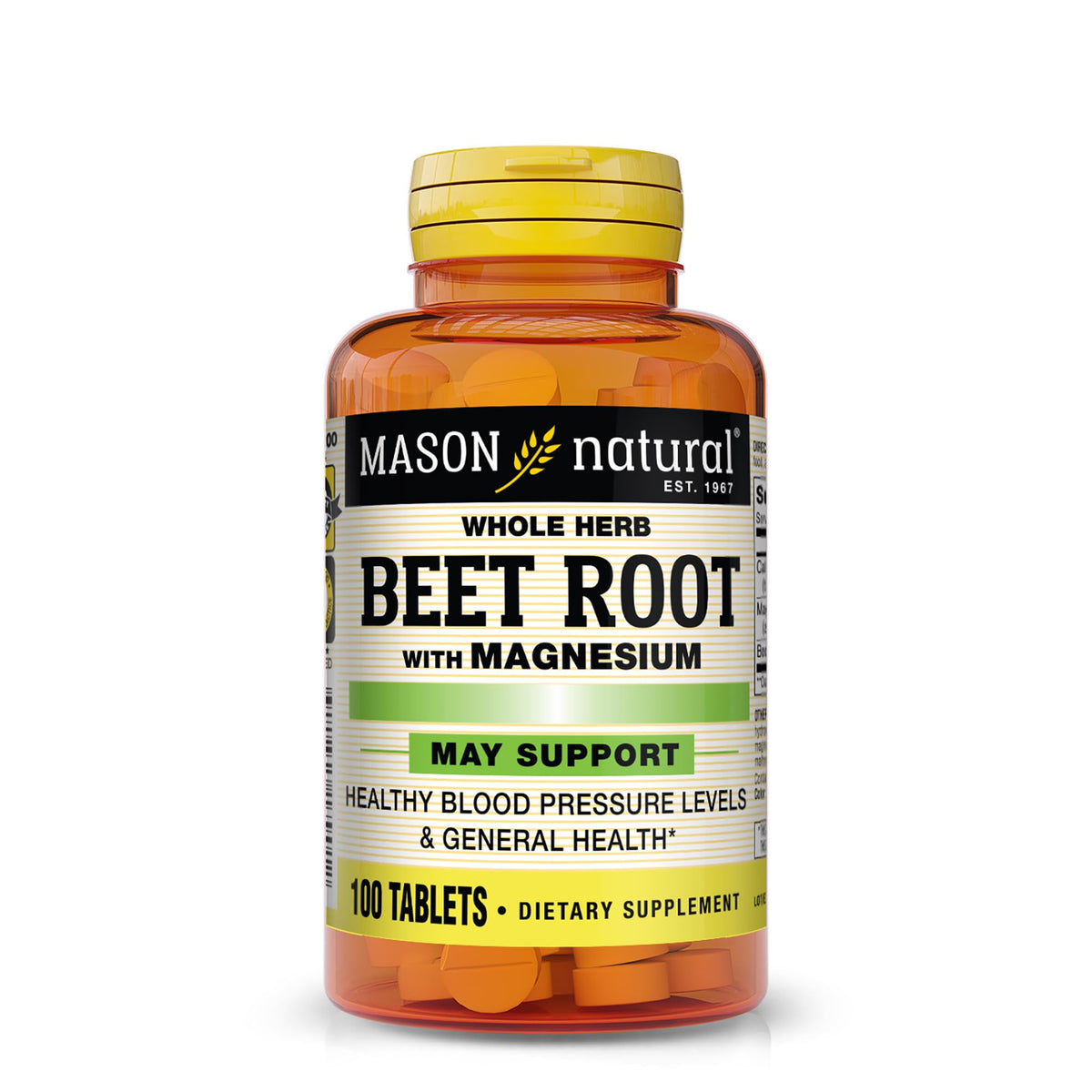 MASON NATURAL Betterave avec Magnésium comprimés vue de face