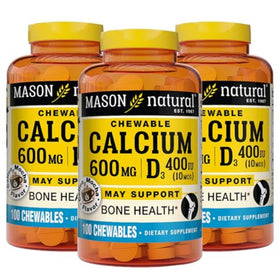 MASON NATURAL Calcium 600 mg avec Vitamine D3 saveur Café Mocha en boîte