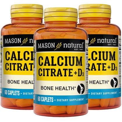 MASON NATURAL Calcium Citrate Plus Vitamine D3 3 Pack vue de face