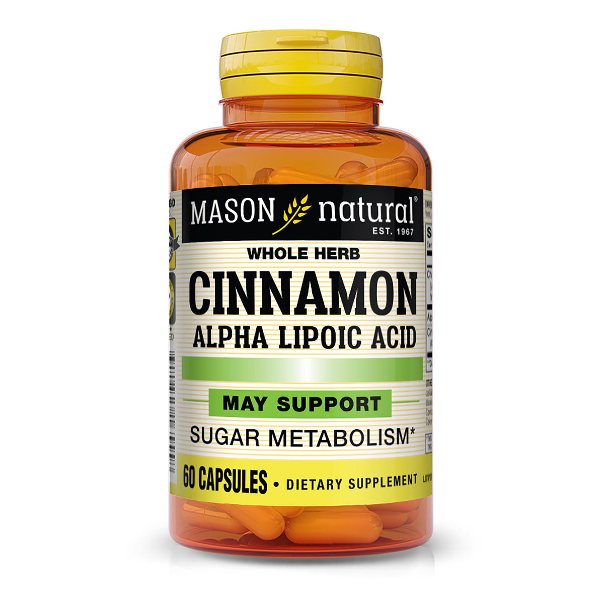 MASON NATURAL Complément Alimentaire à la Cannelle 500 mg vue de face