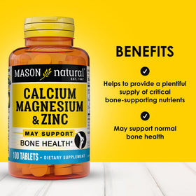 MASON NATURAL Complément Alimentaire Calcium Magnésium Zinc arrière