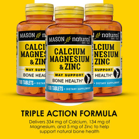 MASON NATURAL Complément Alimentaire Calcium Magnésium Zinc avec ingrédients