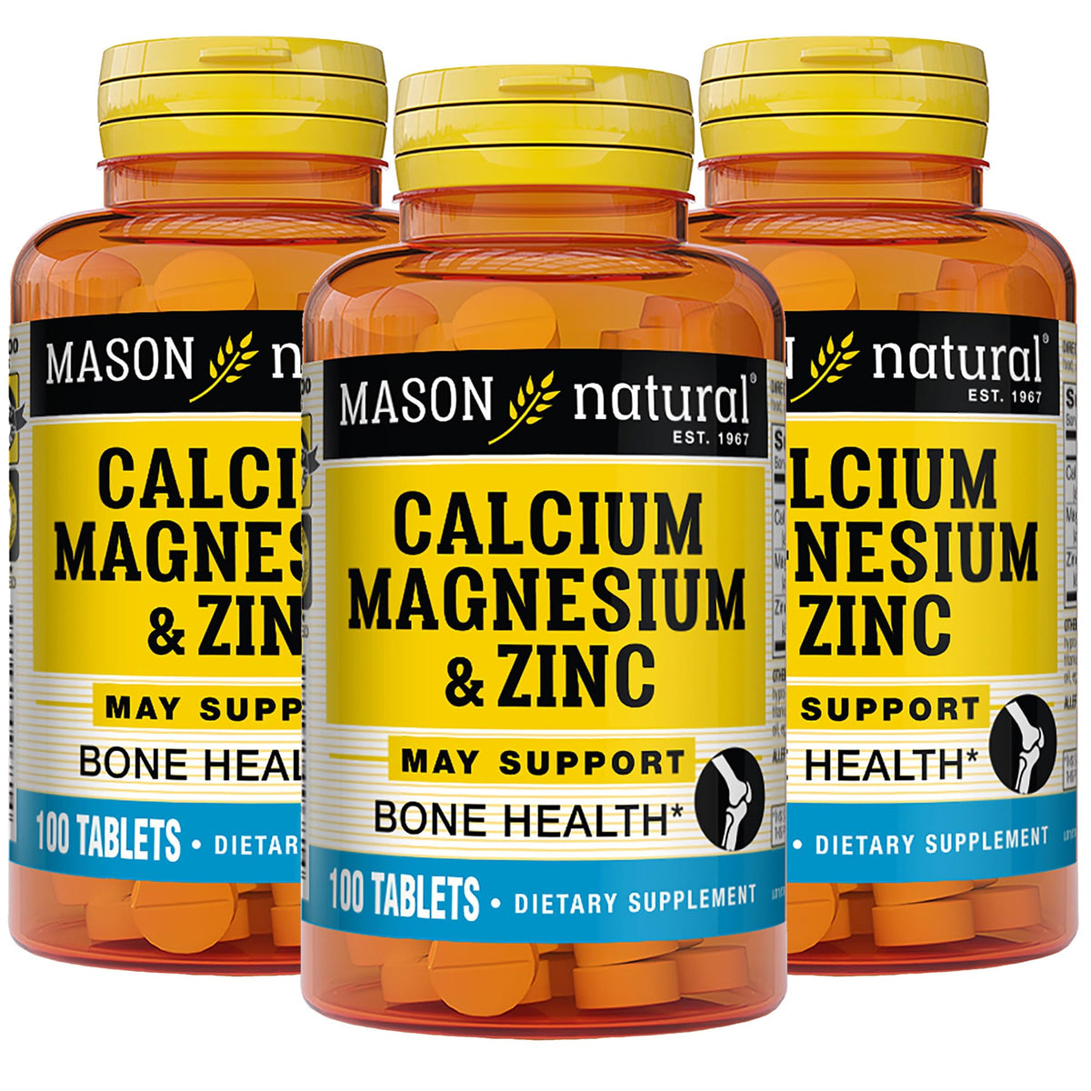 MASON NATURAL Complément Alimentaire Calcium Magnésium Zinc devant