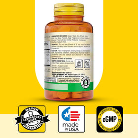 MASON NATURAL Complément Alimentaire K2 100 mcg avec Calcium, comprimés dans un verre